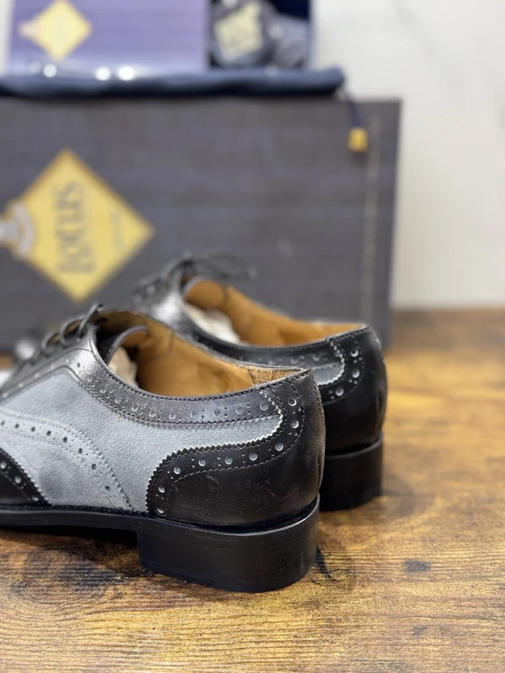 Lotus Of England Stringata Pelle Nera Luxury Goodyear Handmade Scarpa Donna 40 - Immagine 3 di 4