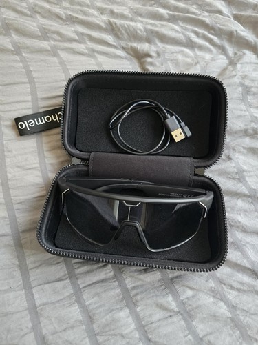 Chamelo Music Shield Smart Audio Sunglasses • Matte Black Smoke • Bluetooth