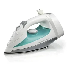 Hamilton Beach Retractable Cord Steam Iron, Stainless Steel Soleplate, 1200W, Wh