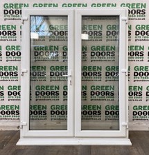 WIDE UPVC FRENCH DOORS WHITE DOUBLE GLAZED EXTERNAL EXTERIOR OUTWARDS PLASTIC