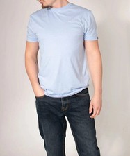 Image of TED BAKER MENS SOFT JERSEY T- SHIRT LIGHT BLUE SIZE M (REF 236)