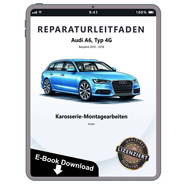 Audi A6 4G 2010-2018 Karosserie Montagearbeiten Innen Reparaturleitfaden Ebook-image