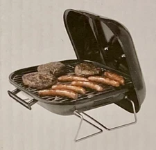 🎁 PORTABLE Charcoal Grill & Tools Camping Picnic 14” MINI BBQ GRILL-IT-KIT 🎁