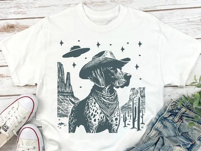 German Shorthaired Pointer Cowboy Dog Lover Comfort Tee