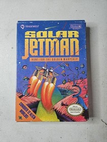 P&oacute;ster completo en caja original Solar Jetman: Hunt for the Golden Warpship para Nintendo NES