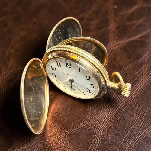 Antique 1902 Hamilton Pocket Watch 18s 17 Jewels Model 2 Grade 937 ** RUNS **