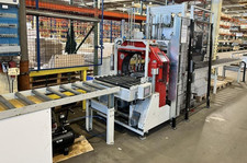 FEV TE600S Wickelmaschine &Oslash;800 mit 11m Rollenbahn Folienwickelautomat horizontal