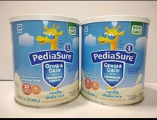 PediaSure Grow & Gain Shake Mix Powder, Vanilla - 14.1oz (2 Count)