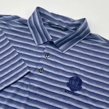 Cutter & Buck DryTec Polo Mens L Blue Golf 2012 Ryder Cup Medinah Performance