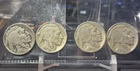 Lot of 4 Buffalo Nickels - Nice Full Dates -  1934D, 1935D, 1936D & 1937D