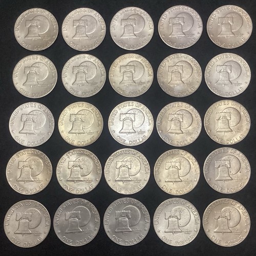 100x 1976 Bicentennial Eisenhower Dollars, Philadelphia, Type 2 Reverse. - Picture 5 of 9