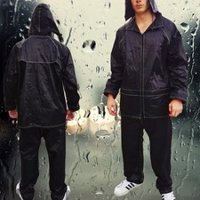 TUTA MOTO IMPERMEABILE COMPLETO ANTI-PIOGGIA CON GIACCA E PANTALONE