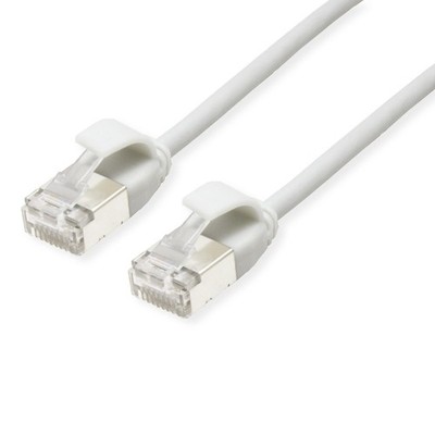 U/FTP DataCenter Patchkabel Kat.6A Class EA, LSOH, slim, weiß, 0,15 m