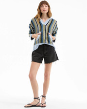 NEW AUTH VERONICA BEARD DAISHA HOODIE STONE ARMY/LAKE MIST SML