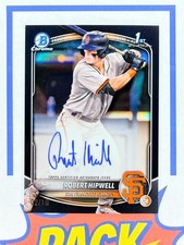 Robert Hipwell 2025 Bowman Chrome 1st BLACK Refractor Auto RC #'d /10 Prospect