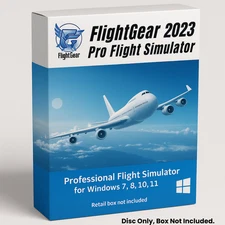 Flight Gear 2023 - Professional Flight Simulator Software For Windows on DVD-ROM