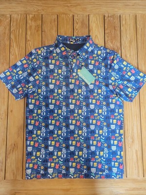 Inward Half Men's Polo Golf Shirt Size Small NWTS Beach Theme