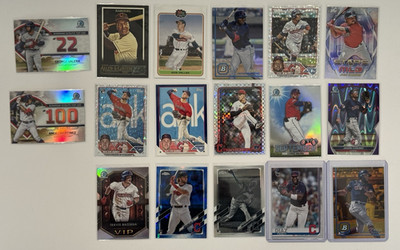 Cleveland Guardians Indians Lot of Seventeen (17) Baseball Cards Rookies Inserts
