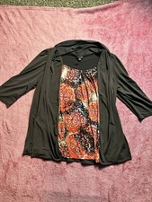 East 5th Large Green Floral Dress Shirt Mid Sleeve Floral Design