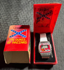 1981 DUKES OF HAZZARD LCD Quartz Watch SIGNED Sonny Enos Shroyer MIB C-4.0