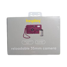 Cc4-N Heyday 35mm Film Camera Built-in Flash Dark Cherry Preloaded & Reloadable