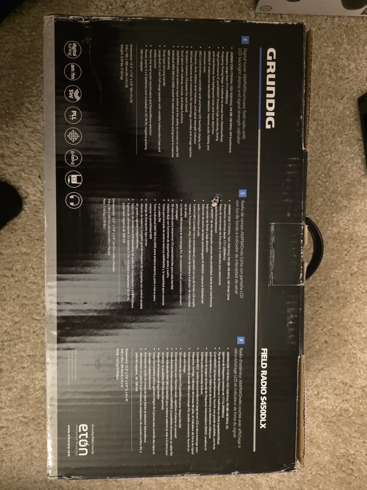 Grundig S450DLX поле радио AM/FM/SW с коробкой и источником питания - Изображение 2 из 4