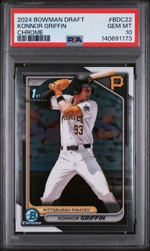 2024 Bowman Draft Konnor Griffin 1st Chrome (RC) #BDC22 Pirates PSA 10!! 🔥