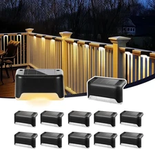 Solar Deck Lights Outdoor, Solar Step Lights Waterproof Led Lights for Outdoor
