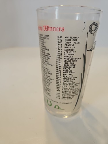 Bicchiere Kentucky Derby Libbey Julep 1973! Vincitore Tripla Corona Segreteria! - Foto 3 di 5