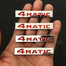 4pcs Metal Chrome 4MATIC Car Trunk Fender Emblem Badge Decal Sticker C E S G