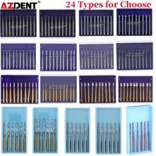 AZDENT Dental FG Tungsten Carbide Burs Dills Round Type For High Speed Handpiece