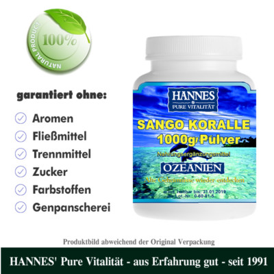 Sango Korallensediment 1.000g Pulver - Beste HANNES' Qualität