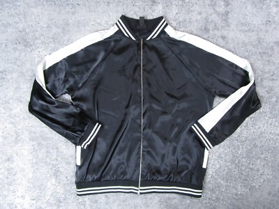Free Press Jacket Adult XL Track  Black Striped Long Sleeve Outerwear Casual Top