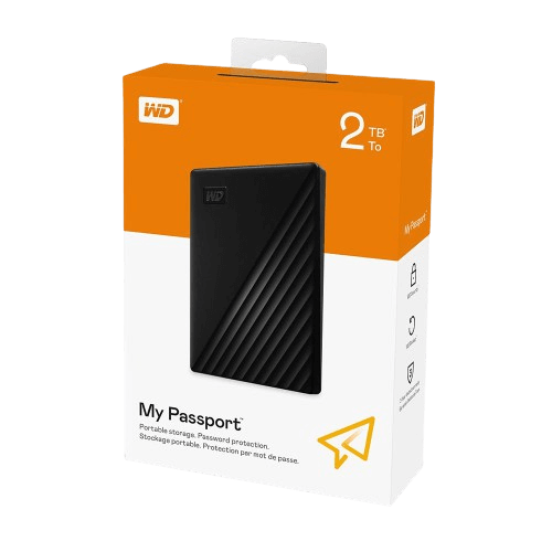 Western Digital WDBYVG0020BBK 2TB MY Passport Black External Hard