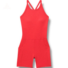 NWT - prAna Becksa Shortie Women's Size Medium M Romper in Carmine Red Heather