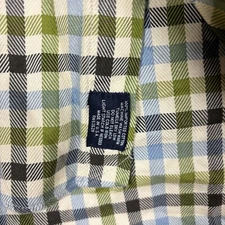 Burberry Shirt Men's XL Green Blue White Gingham Plaid Button Down Dress Preppy