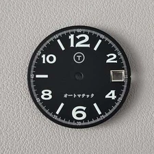 TLDC0301M Black C3 / Seiko Mod Minute Date Dial NH35 4R35 SKX SRPD 28.5 28.5mm