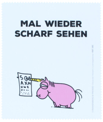 Microfasertuch von Rannenberg & Friends ''Endlich wieder scharf sehen'' - Einhorn