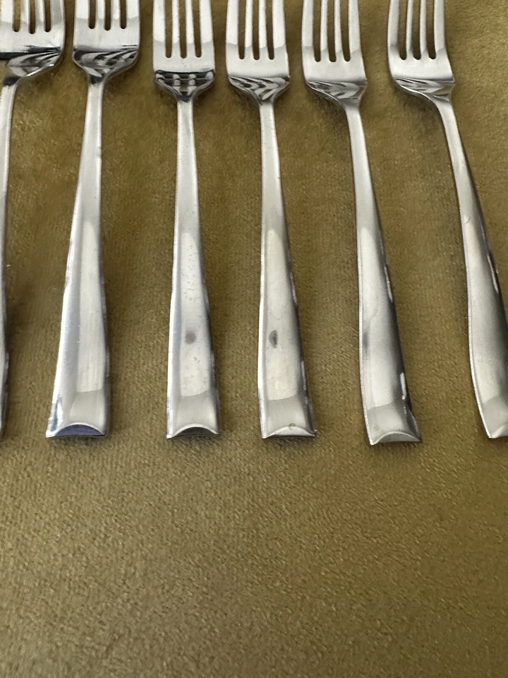 SET Of 4 SALAD & 2 Dinner  FORKS GOURMET SETTINGS stainless SOPRANO - Image 2 of 4