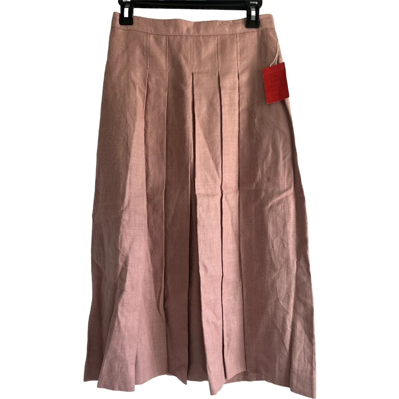 Vintage J. Crew Size 10 100% Linen Maxi Skirt - NWT, Light Pink Made in USA