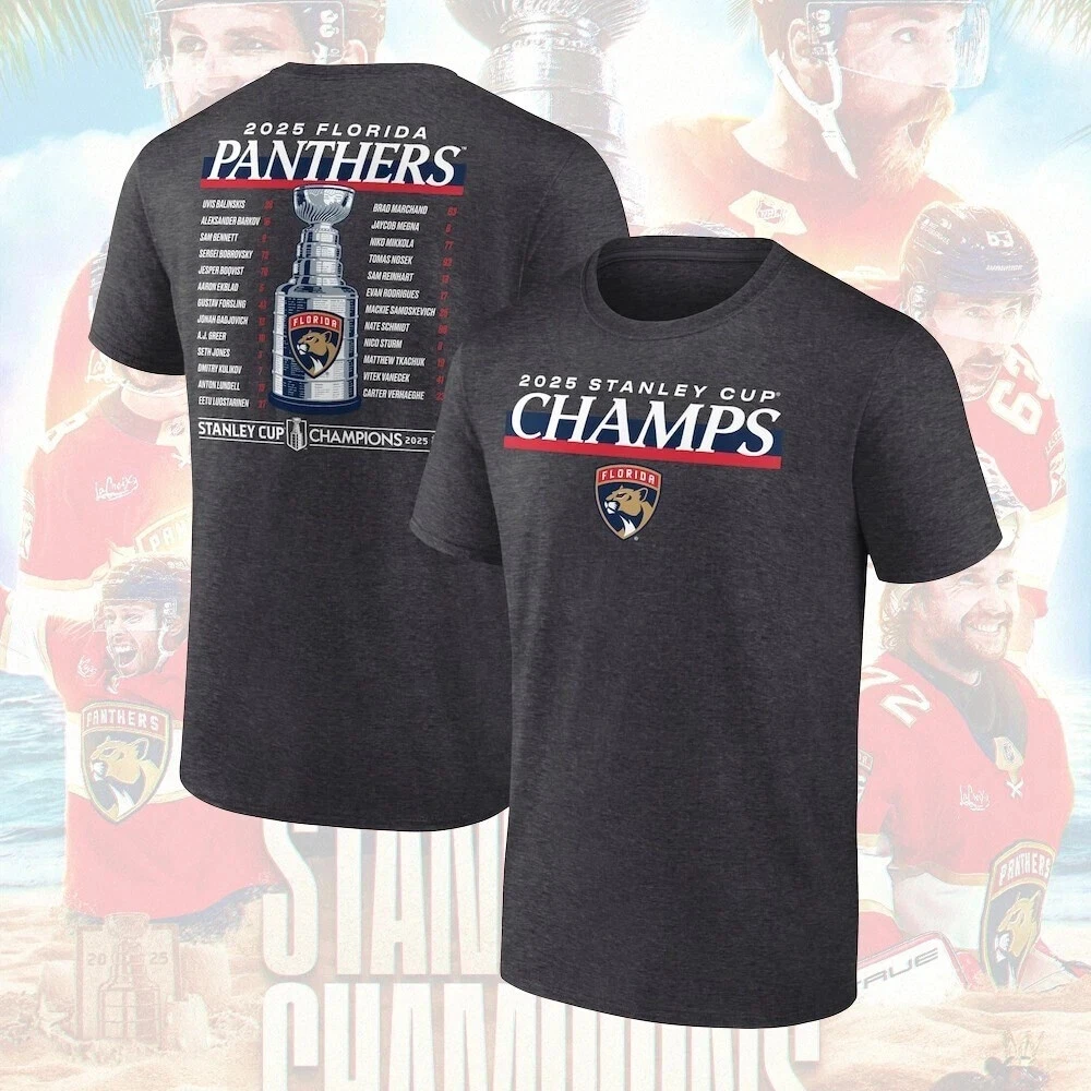 Florida Panthers 2025 Stanley Cup Champions Double Sided T-Shirt