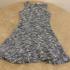 Gap Women Black White Heather Sleeveless Professional Casual Sheath Dress Size 4