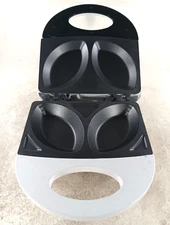 Hot Sandwich Pocket Maker White Elec 10X10" Kitchen Gourmet 