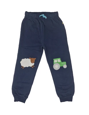 Ex Frugi Jogginghose Crawlers Unisex Farm Tractor Navy 0-5 Jahre NEU