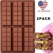 2PACK Chocolate Bar Mold Deep Silicone Candy ...