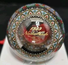 Hutschenreuth Germany Crystal Ball 1999 Christmas Ornament Decorative w/ Box