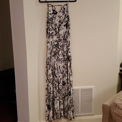 NU Denmark Maxi Dress Size M Floral Sleeveless Spaghetti Srap Maxi Dress
