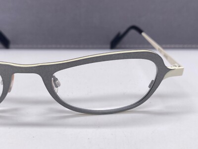 Anne et Valentin Brille Damen Oval Grau Weiß BC 23 Janis Titanium Medium