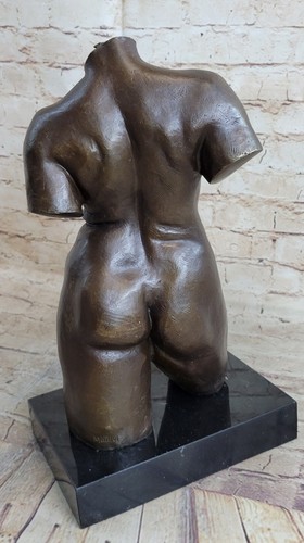 Escultura de bronce torso niña desnuda firmada por Maillol estatua estatuilla abstracta decoración - Imagen 6 de 10