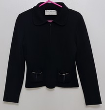 Anna Molinari Womens Black Long Sleeve Full Zip Jacket